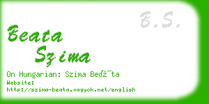 beata szima business card